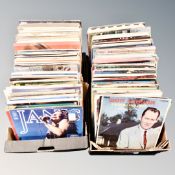 Two boxes of vinyl LPs and box sets including world music, easy listening, Janice Joplin,