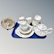 A 22 piece Duchess Tranquility bone china tea service together with a John Jenkins Japanese plate