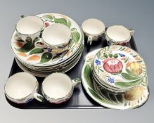 A collection of 28 pieces of Wade Capri floral patterned tea and dinnerware.
