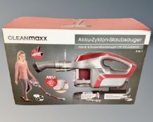 A Cleanmaxx 3-in-1 hand held vacuum, boxed.