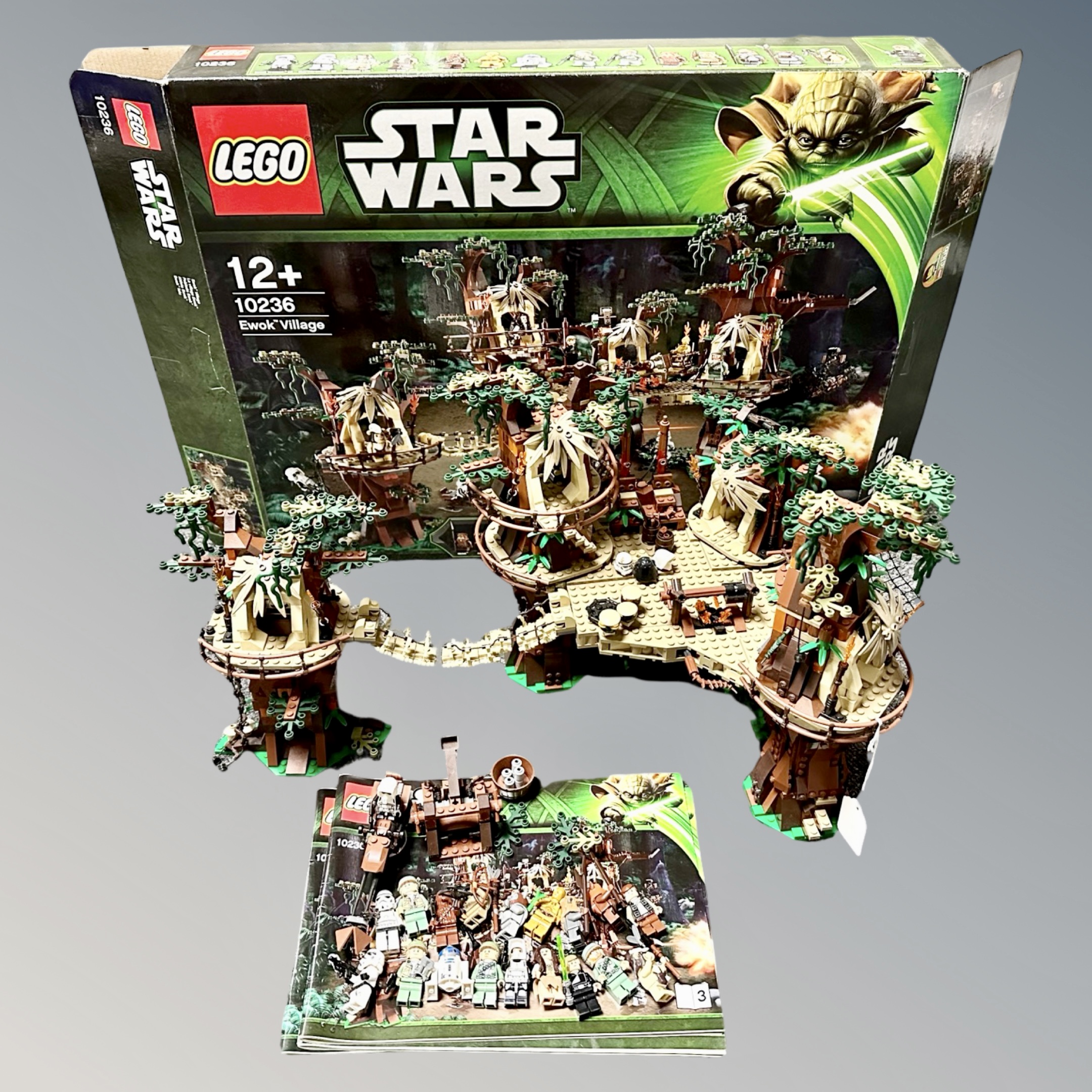 A Lego Star Wars 10236 Ewok village, with box and instructions.