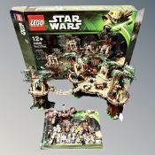 A Lego Star Wars 10236 Ewok village, with box and instructions.