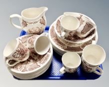 A collection of 26 pieces of Meakin Fair Winds tea and dinnerware.