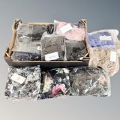 A box containing approximately 20 pieces of new and tagged lady's clothing including Emeliax,