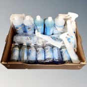 A box containing a quantity of Blue Magic multi-surface cleaner and stain remover,