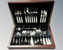 A canteen of Sheffield plated cutlery.