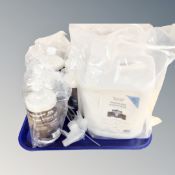 A tray containing two 5 litre bottles of Williams Racing waterless wash and wax,