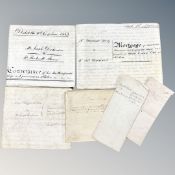 An interesting group of 18th century and later indentures.