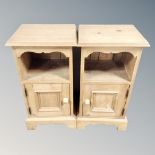 A pair of pine pot cupboards