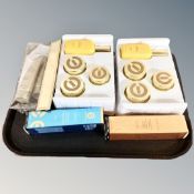 A tray containing Elizabeth Grant wrinkle lifting and firming cream, serums, vitamin C5 etc.