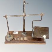 A set of 19th century chemist's balance scales.