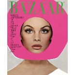 Vintage Richard Avedon 35mm negative of Jean Shrimpton for Bazar magazine front cover April 1965.