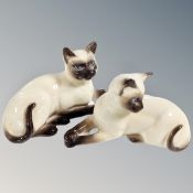 Two Beswick Persian cats, 1558 and 1559.