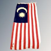 A vintage Malaysian flag.