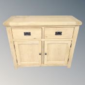 Oakland Furniture : A contemporary oak double door sideboard fitted two drawers above,
