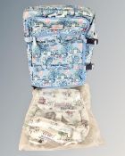 A Cath Kidston London backpack together with a further Cath Kidston luggage case,