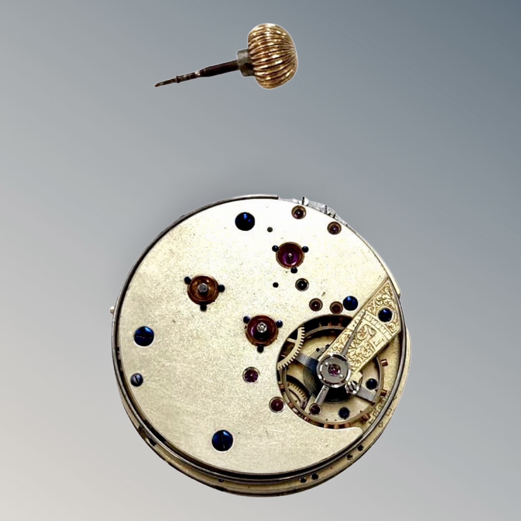 A quarter-repeating pocket watch movement - Image 2 of 2