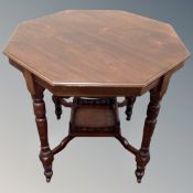 An Edwardian octagonal occasional table.