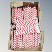 A box containing 50 packets of Admiral paper straws.