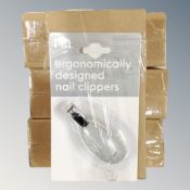 16 Mothercare ergonomic design nail clippers.