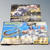 A box containing a Scalextrics Digital Super GT together with Italian Job Marks and Spencer slot