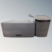 A Sonos two section speaker model Play 1.