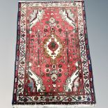 A Hamadan rug, North West Iran, 147cm by 106cm.