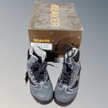 Two pairs of Beaver boots, size 3.