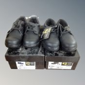 Two pairs of Grafter low profile safety shoes, size 40.