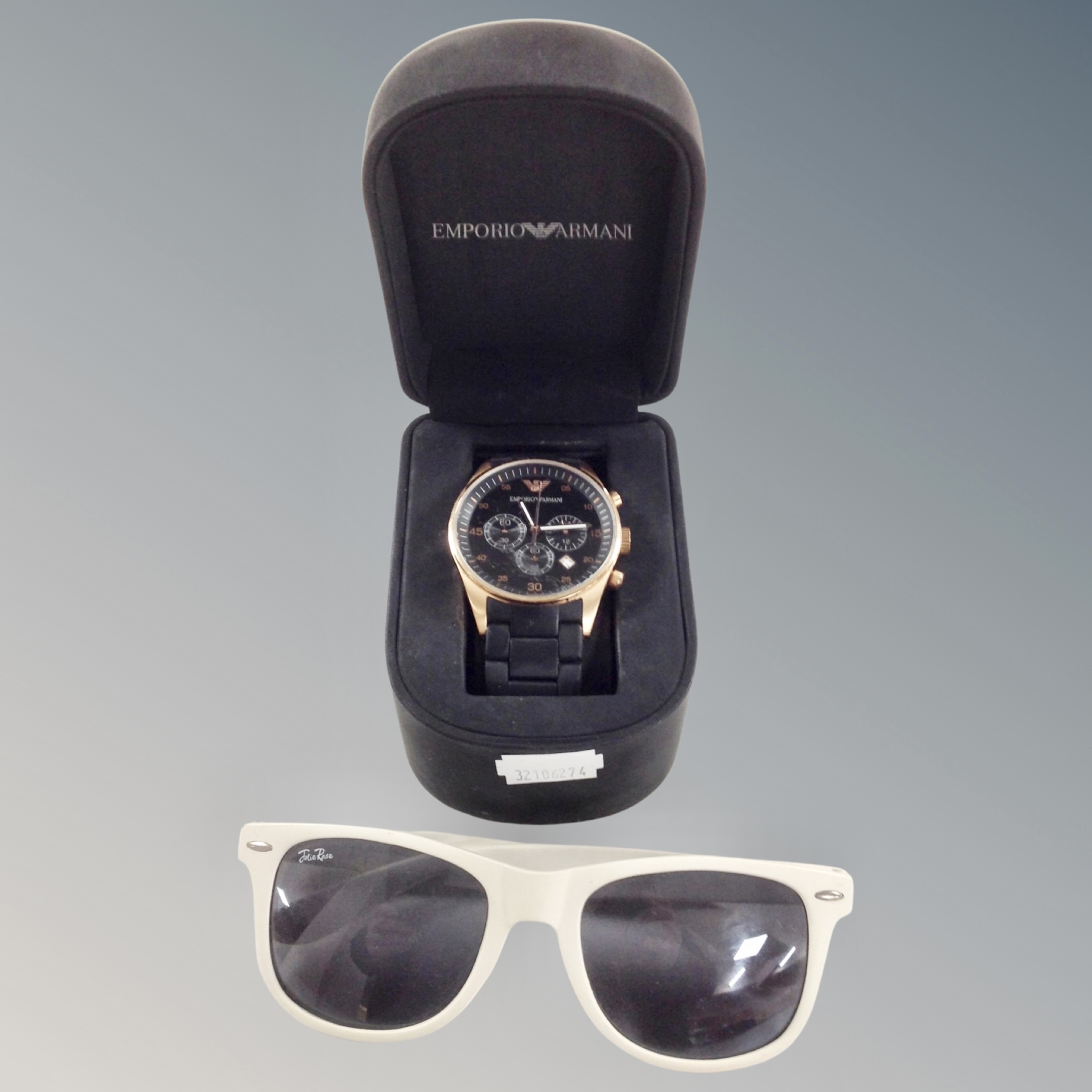 An Emporio Armani gentleman's wristwatch in original retail box,