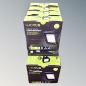 10 Luceco LED floodlights, boxed.