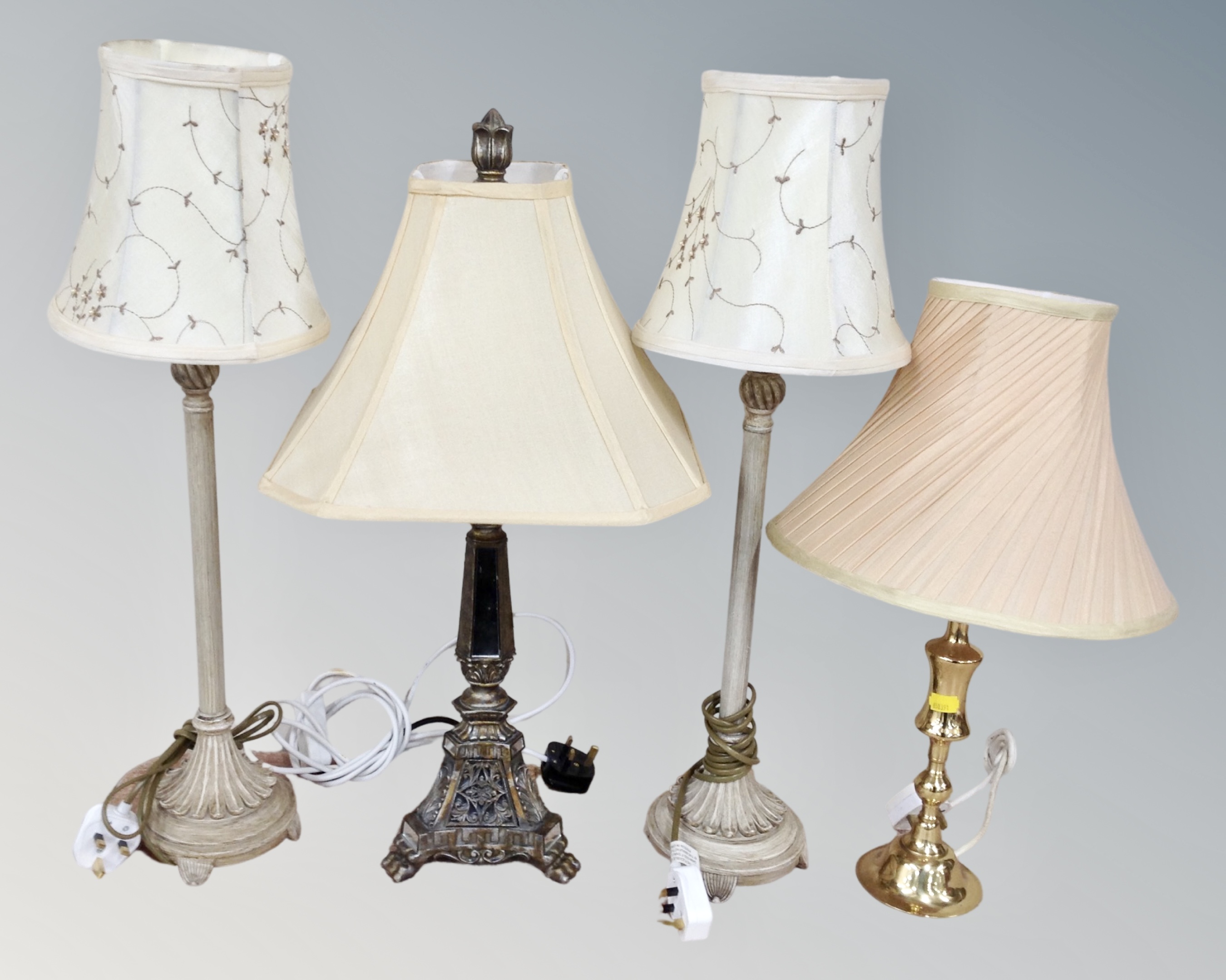 A pair of table lamps,