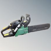 An FPCSP40-2 petrol chain saw with Oregon double guard blade, chain and cover.