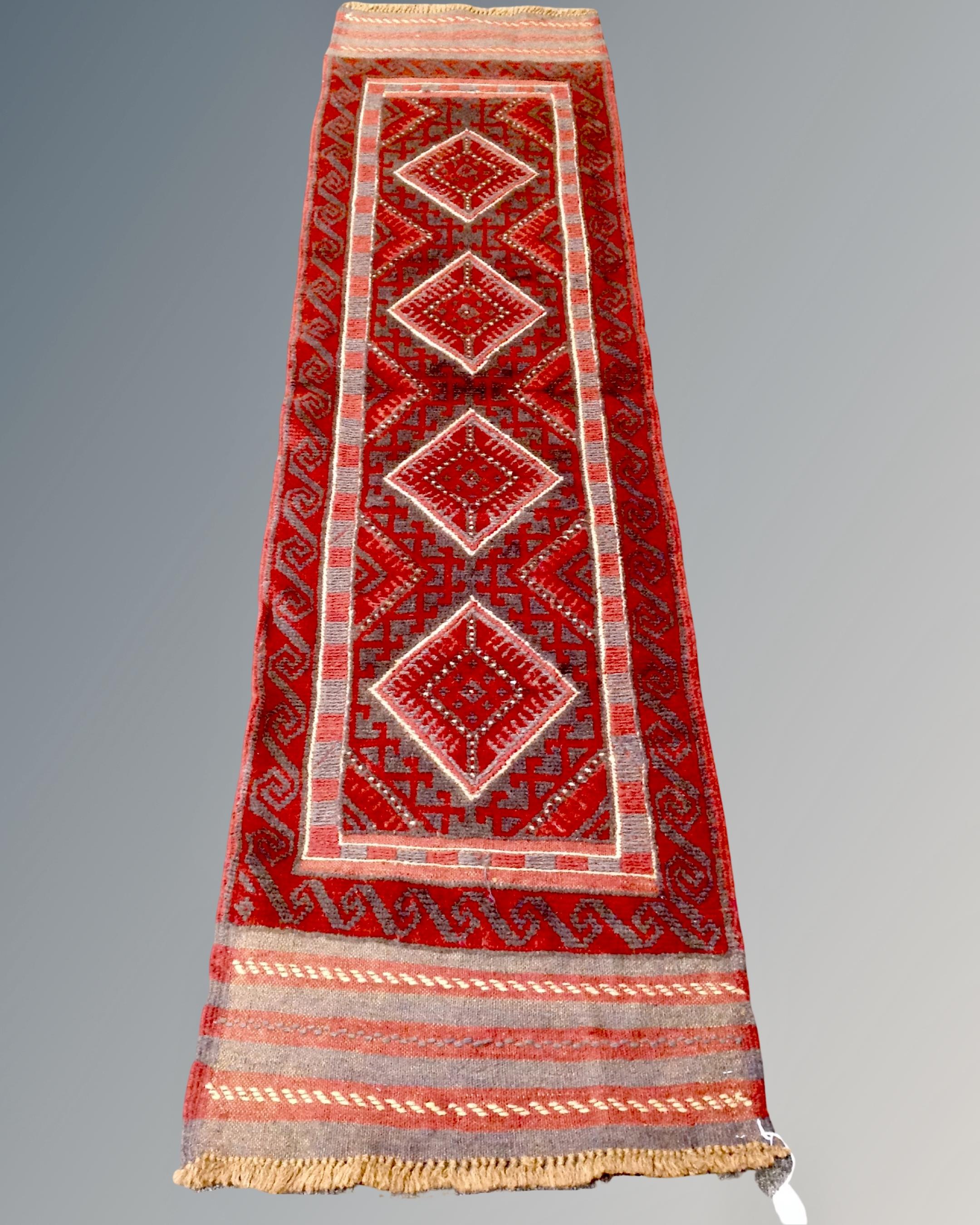 A Maimana kilim runner 238cm by 57cm