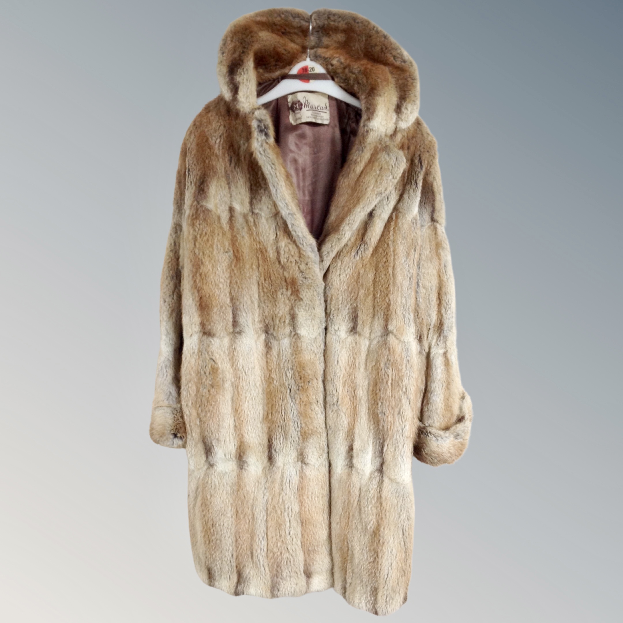 An early 20th century mink fur coat.