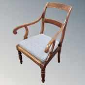 A 19th century stained beech armchair