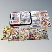 A tray containing a quantity of mainly 20th century Marvel comics including Dead of Night,