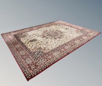 A machine-made carpet of Persian design,