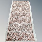 An embroidered wool shawl,