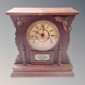 A 19th century eight day mantel clock.
