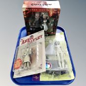 A tray containing McFarlane toys Bride of Chucky deluxe box set, sealed,
