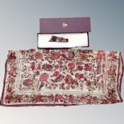 A Liberty of London scarf in original box together with a bottle of Nina Ricci L'Air Du Temps eau