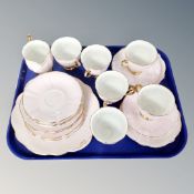 A tray containing a 20 piece Windsor bone china tea service.