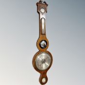 A 19th century inlaid mahogany barometer