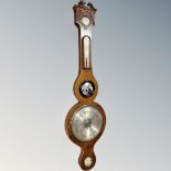 A 19th century inlaid mahogany barometer