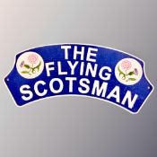 A cast iron wall plaque, the Flying Scotsman.