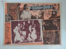 Vintage 1966 'Eye of the Devil' Sharon Tate lobby card 14x11 inches,