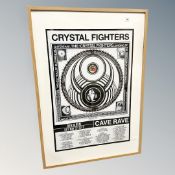 An advertising poster "Crystal Fighters",