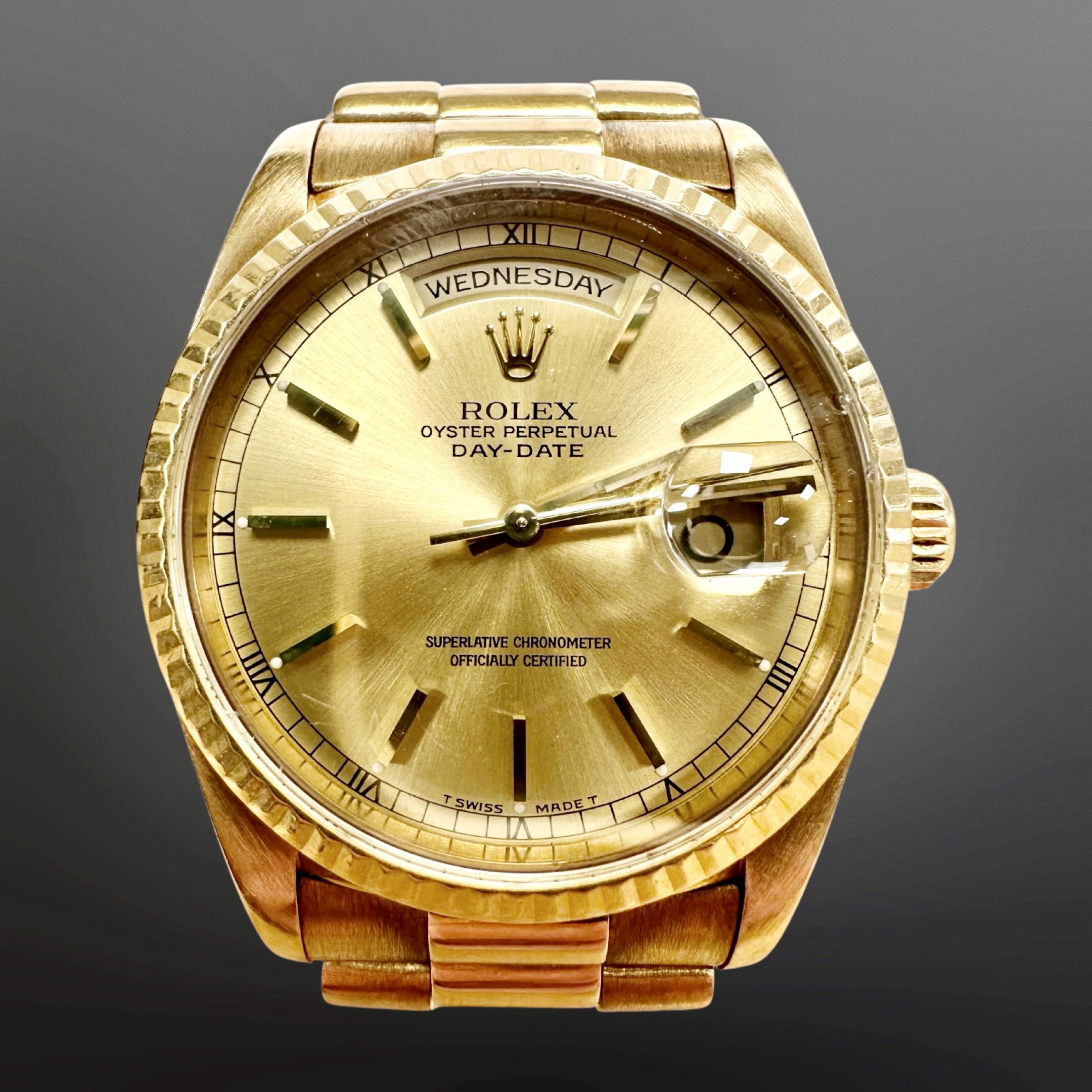 Rolex : A fine gent's 18ct yellow gold Oyster Perpetual Day-Date automatic calendar centre-seconds - Image 5 of 12