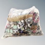 A large quantity of costume jewellery.